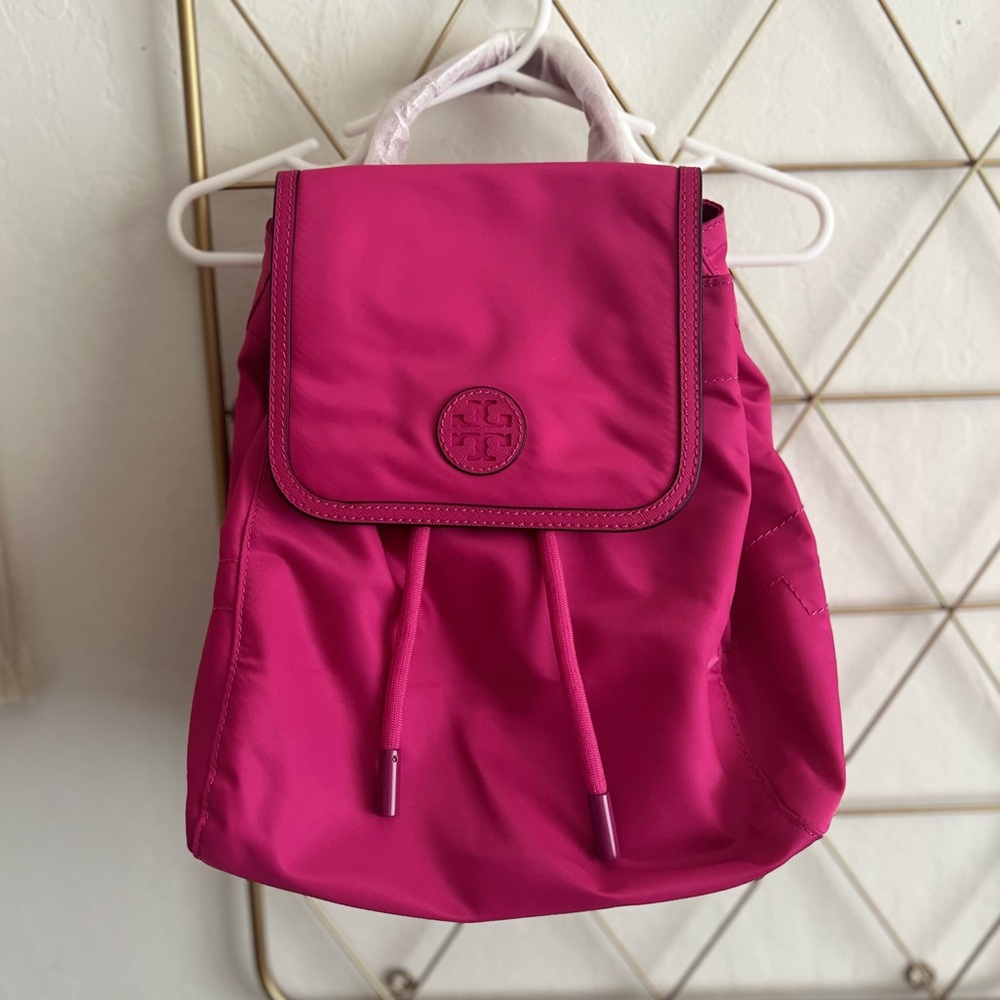 Tory Burch Scout Mini Nylon Backpack in Hibiscus Flower